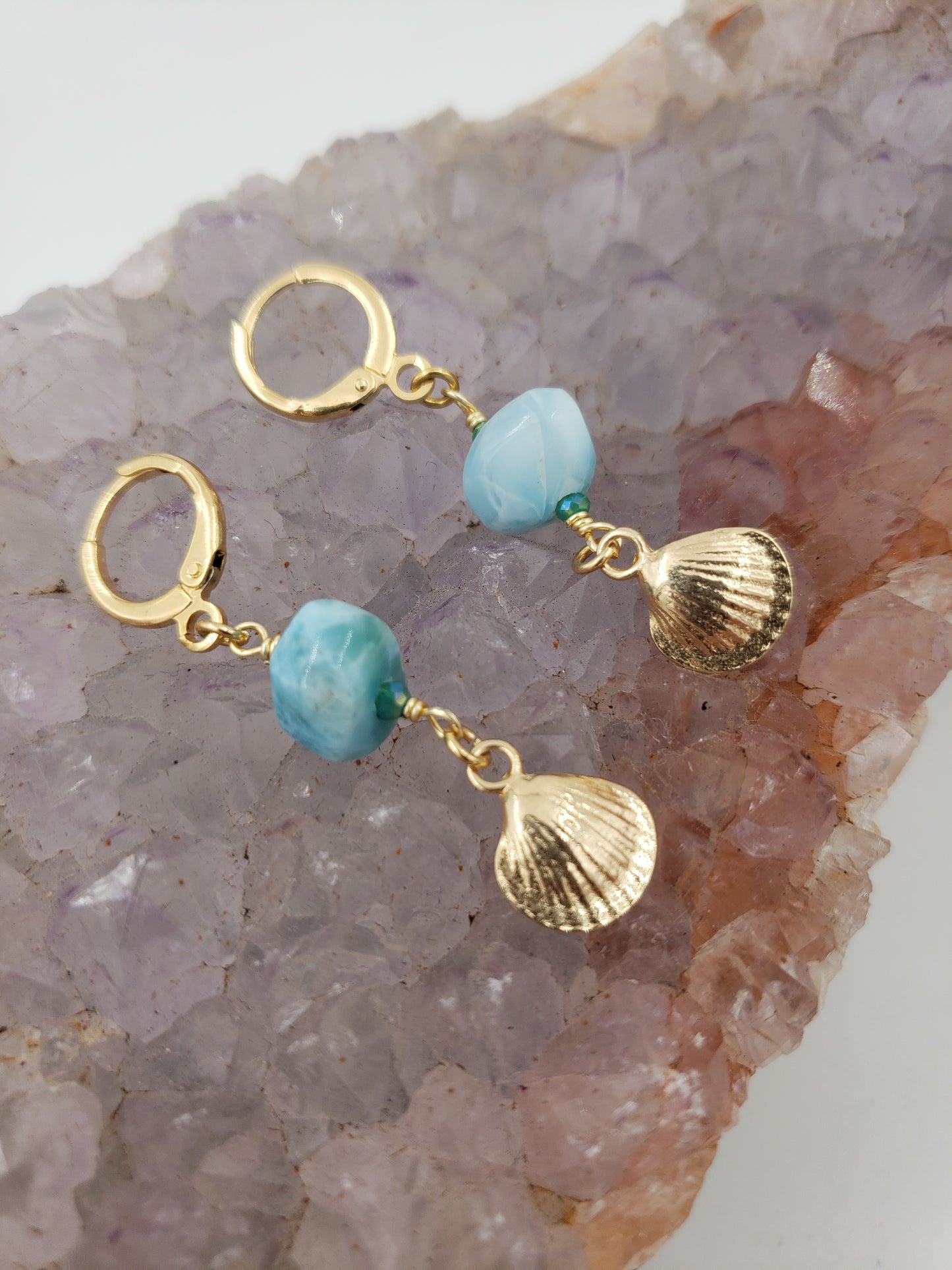 Aretes conchita y larimar