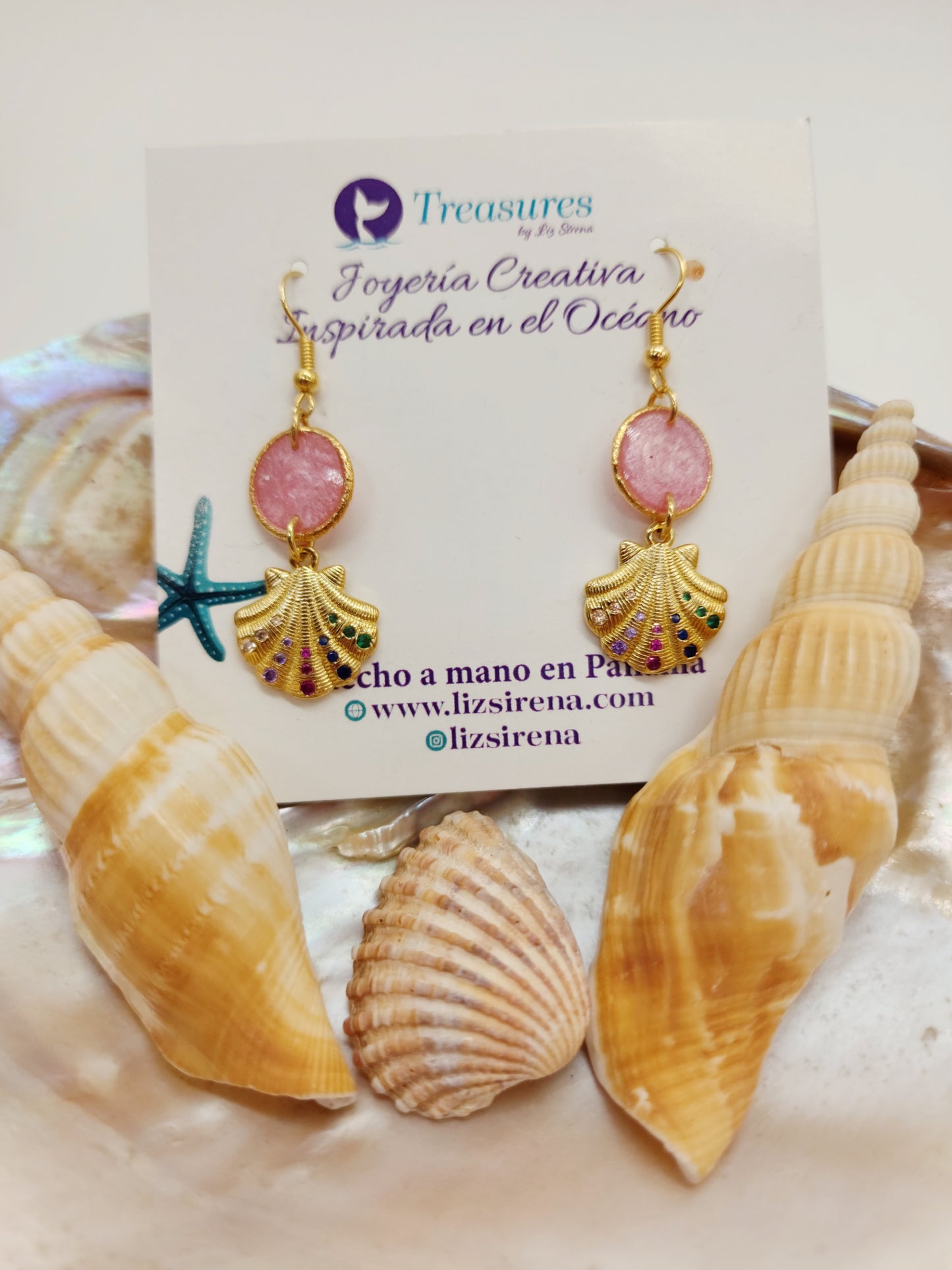 🐚Aretes Conchitas Encantadas🌸