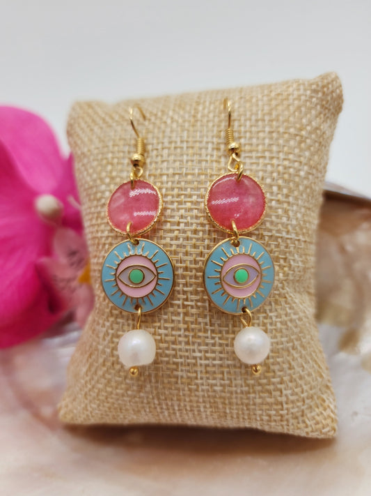 ✨ Aretes Amuleto del Mar🧿🐚