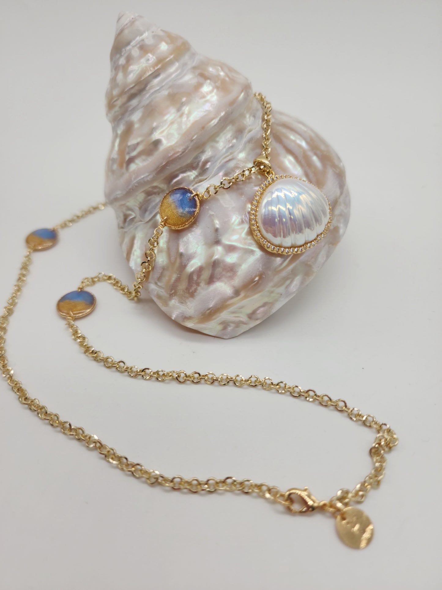 🐚Collar Concha Tallada🐚🐠