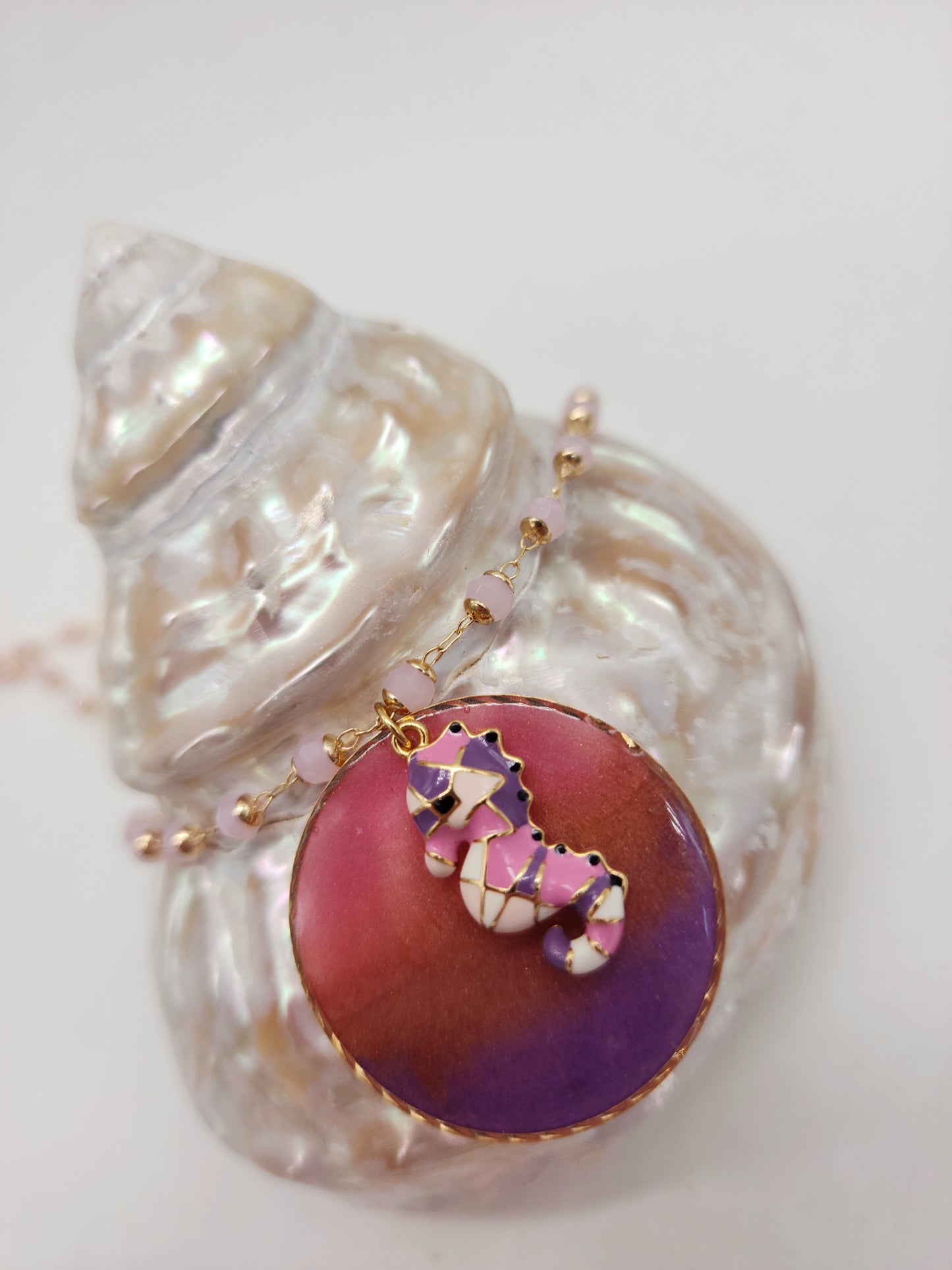 ✨ Collar Caballito Rosa ✨