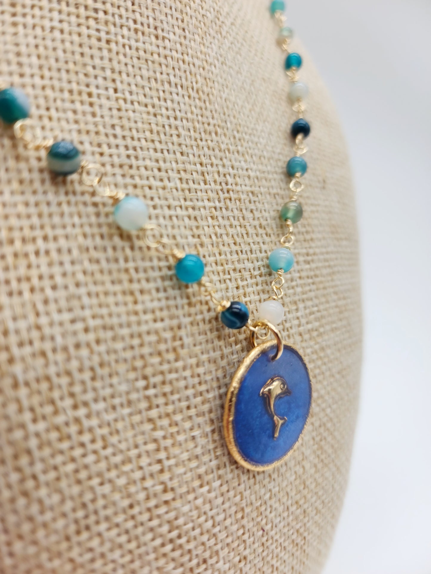 🐬Medallón Delfín Azul🐬