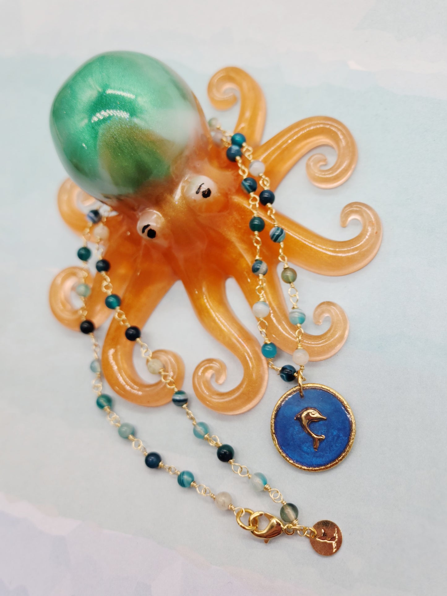 🐬Medallón Delfín Azul🐬