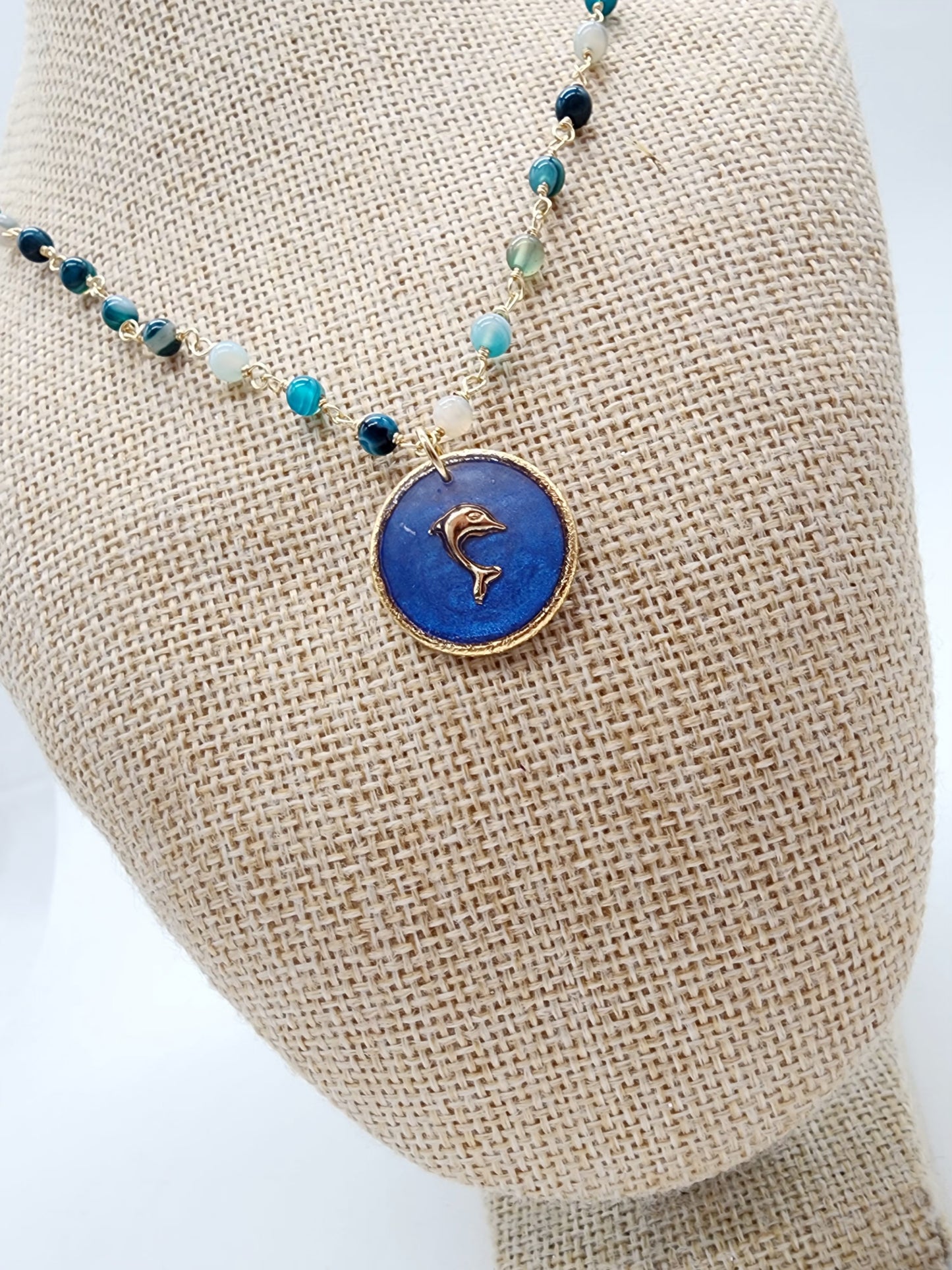 🐬Medallón Delfín Azul🐬